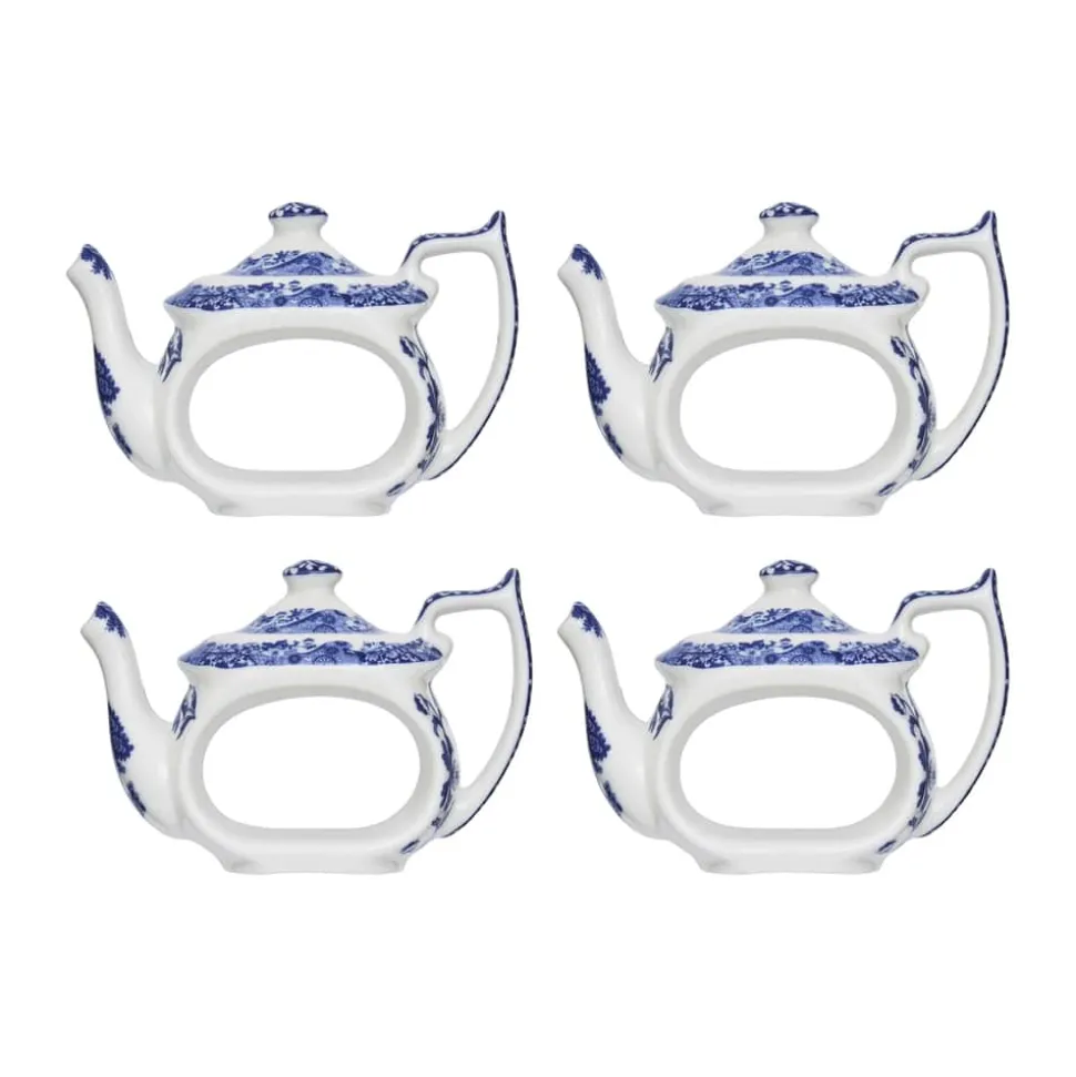 Blue Italian Servietringe - 4 stk.