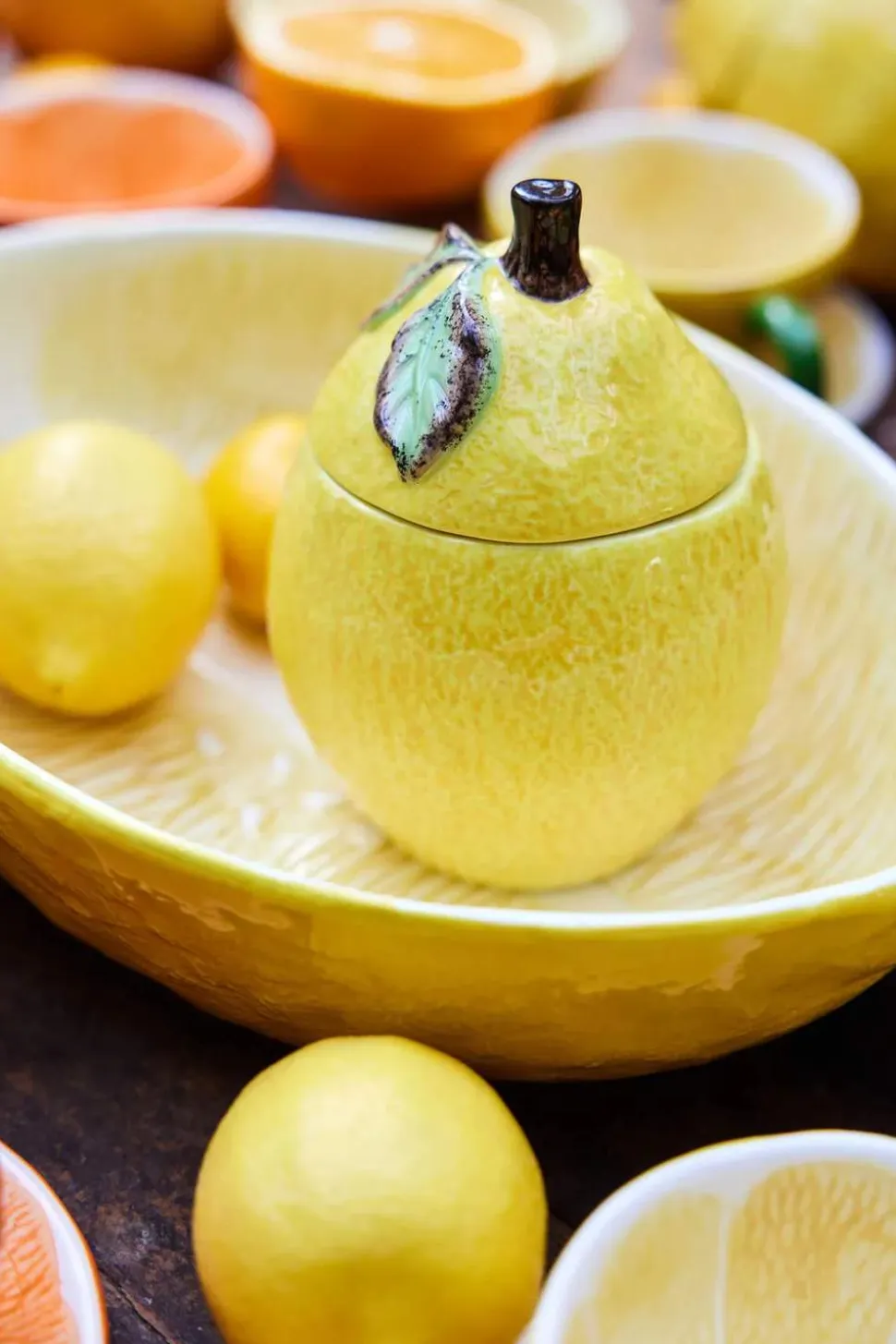 Citron Skål m. låg