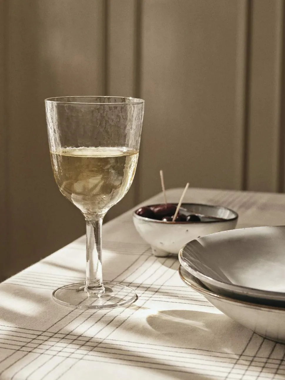 Hammered Hvidvinsglas