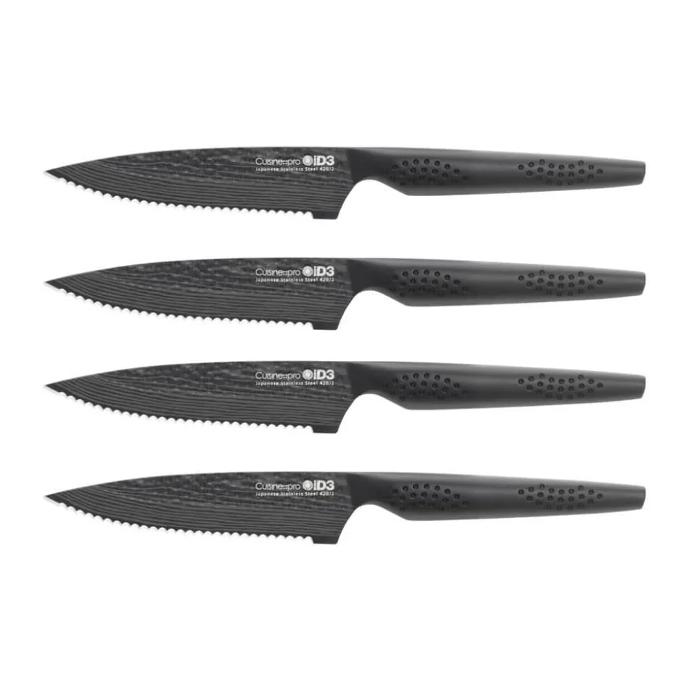 iD3® BLACK SAMURAI™ Steakkniv - 4 stk.