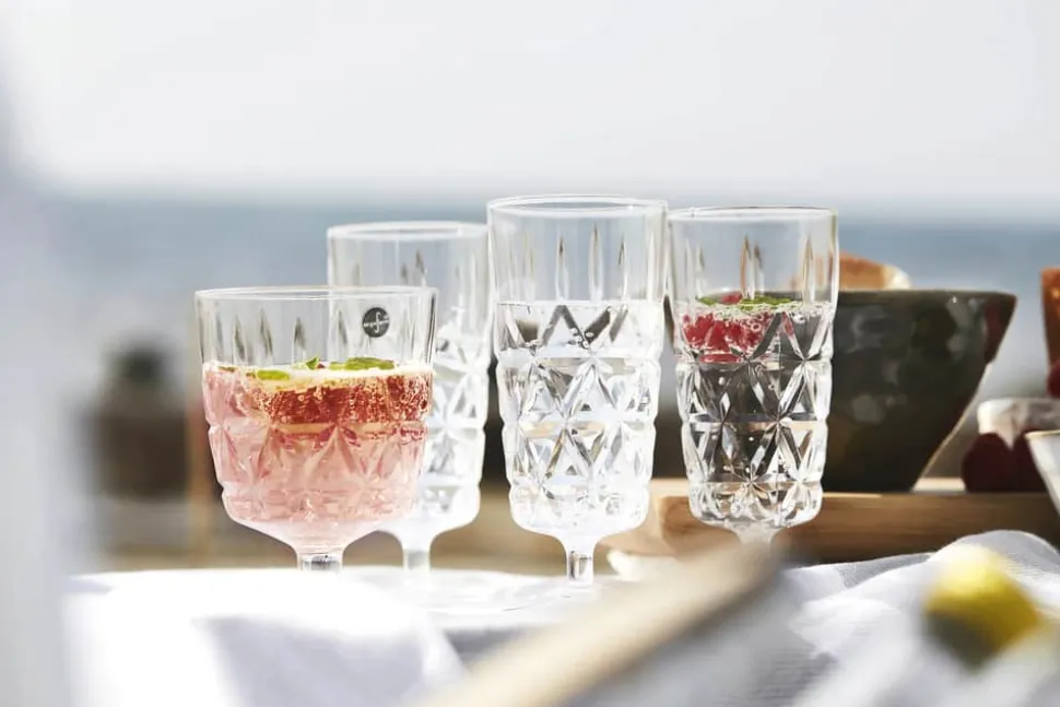 Picnic Juni Glas på Fod - 4 stk.