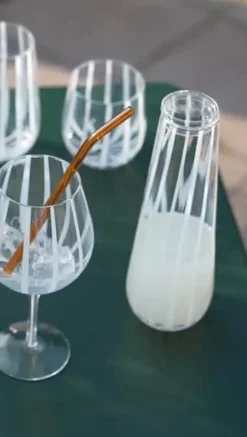 Stripe Rødvinsglas