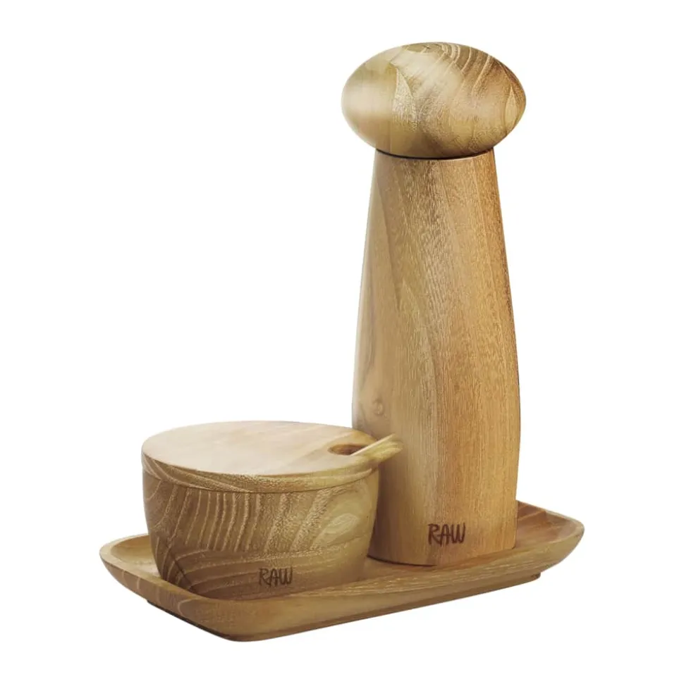 Teak Kværnsæt m. Saltkar