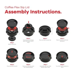 Wide Flex Sip Lid Termoflaske